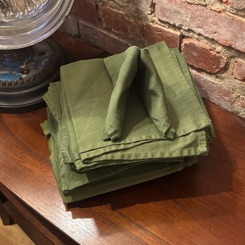 Olive Green Cloth Napkins